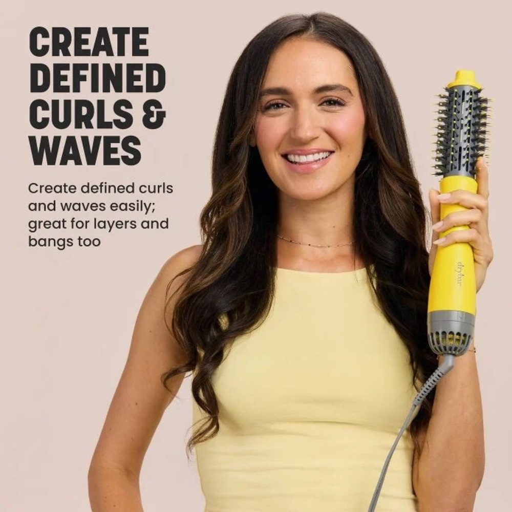 Drybar Yellow Curling Brush- Never Used.